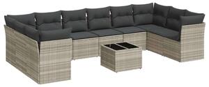 VidaXL Polyrattan Kerti Ülőgarnitúra - 11 részes