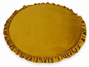 Fodros játszószőnyeg Fancy Velvet 100 cm Szín: aranysárga