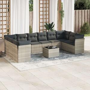 VidaXL Polyrattan Kerti Ülőgarnitúra - 11 részes