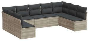 VidaXL Polyrattan Kerti Ülőgarnitúra - 9 részes