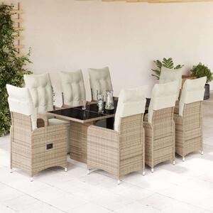 VidaXL Polyrattan Kerti Bútor - 9 részes Bisztró garnitúra