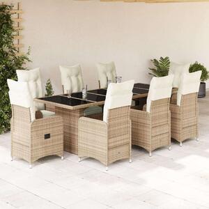 VidaXL Polyrattan Kerti Bútor - 9 részes Bisztró garnitúra