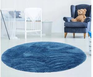 Puha plüss kerek szőnyeg gyerekszobába Home 120 x 120 Szín: kék