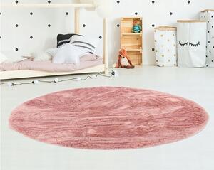 Puha plüss kerek szőnyeg gyerekszobába Home 120 x 120 Szín: rózsaszín
