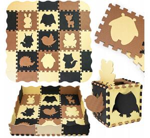 Habszivacs szőnyeg Puzzle játékhoz - ZOO Szín: barna