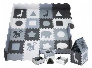 Habszivacs szőnyeg/burkolat Puzzle 150 x 150 cm Szín: szürke