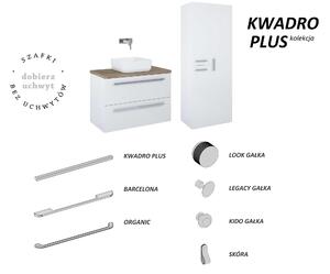 Elita Kwadro Plus szekrény 79.6x39.6x53 cm Függesztett, mosdó alatti fehér 166713