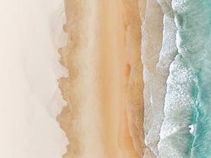 Fotográfia Idyllic beach scene photographed from a, Abstract Aerial Art, (40 x 30 cm)