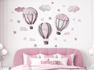 Gyermek falragaszok Baloons Pink 100x90 cm