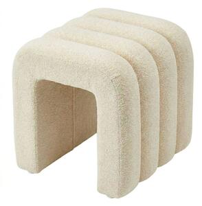 CHENILLE puff 40cm , krém