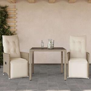 VidaXL Polyrattan Kerti Bútorgarnitúra - 2 Foteles