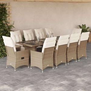 VidaXL Polyrattan Kerti Bútor - 11 részes Bisztró garnitúra