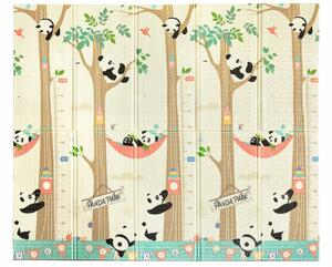 Összecsukható habszivacs játszószőnyeg gyerekeknek 197x177 Panda Park