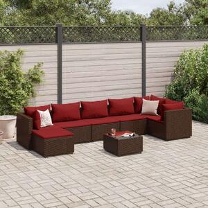 VidaXL Polyrattan Kerti Ülőgarnitúra - 8 részes - Barna
