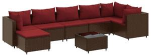 VidaXL Polyrattan Kerti Ülőgarnitúra - 8 részes - Barna