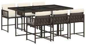 VidaXL Polyrattan Kerti Étkezőgarnitúra - 7 részes