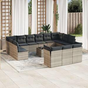 VidaXL Polyrattan Kerti Ülőgarnitúra - 14 részes