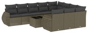 VidaXL Polyrattan Kerti Ülőgarnitúra - 11 részes