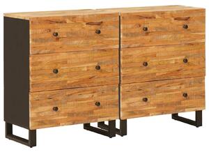 VidaXL Széf 2 db 60 x 33 x 75 cm Tömör Mangófát Barna