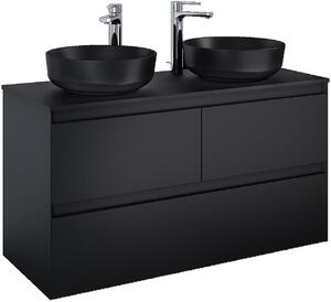 Elita Split szekrény 120x45.8x63.5 cm Függesztett, mosdó alatti fekete 168183