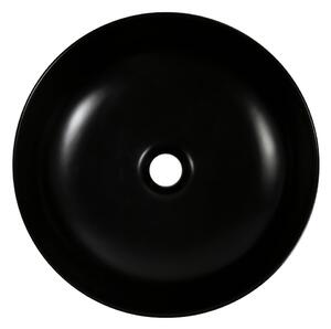 EROS - Top Counter pultra ültethető porcelán mosdó - RAISE - MATT FEKETE - O - Ø 41 cm