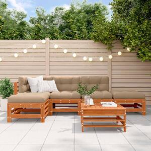 VidaXL Kerti lounge szett 5 pcs Viaszbarna Tömör Fenyőfa