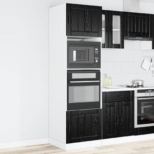 VidaXL Konyhaszekrény Fekete tölgy 60 x 57 x 207 cm Faanyag