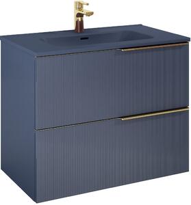 Elita Soho szekrény 80x45.3x63.5 cm Függesztett, mosdó alatti kék 169084