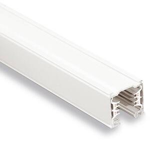 Ivela 3-fázisú áramvezető sín LKM QUADRO DALI, fehér, 300 cm, dimmelhető, Fehér / opál, Alumínium