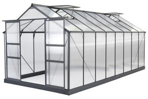 Azalia alumínium üvegház 2,5 x 4,9 m CoverTech antracit