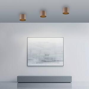 PURE Point LED fürdőszoba mennyezeti világítás, bronzszínű, Ø 11 cm, IP44, dimmelhető, Bronz / antik sárgaréz, Fürdőszoba, fém, Modern