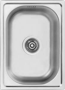 Kuchinox Mini, 1 rekeszes rozsdamentes mosogató 350x480x195 mm, sima felület, acél, LAV-SKM_010T
