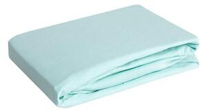 Jersey pamut gumis lepedő Menta 120x200 cm +25 cm