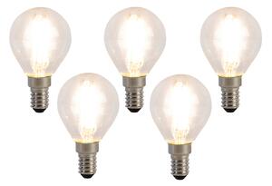 5 darabos E14 LED Filament izzókészlet P45 4W 470 lm 2700K