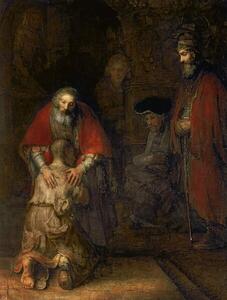 Rembrandt Harmensz. van Rijn - Festmény reprodukció Return of the Prodigal Son, c.1668-69, (30 x 40 cm)