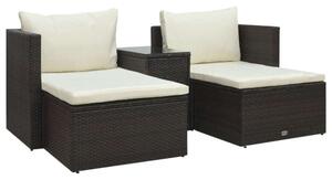 VidaXL Polyrattan Kerti Ülőgarnitúra - 5 részes
