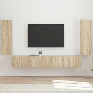 VidaXL TV falit kabinet szett 4 pcs Sonoma tölgy Faanyag