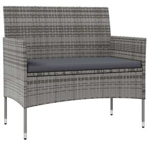 VidaXL Polyrattan Kerti Bútorszett - 8 részes - Szürke