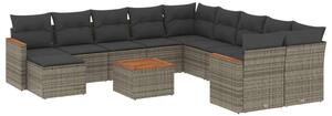 VidaXL Polyrattan Kerti Ülőgarnitúra - 12 részes