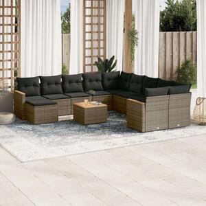 VidaXL Polyrattan Kerti Ülőgarnitúra - 12 részes