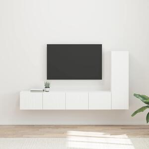 VidaXL TV szekrény garnitúra Falra szerelhető 3 pcs Fehér Faanyag