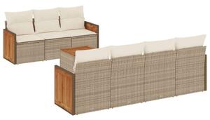 VidaXL Polyrattan Kerti Ülőgarnitúra - 8 részes - Bézs