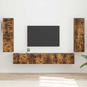 VidaXL TV szekrény garnitúra 4 pcs Füstölt tölgy Faanyag