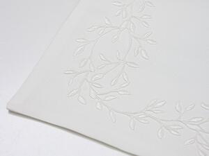Dekoratív párnahuzat CHAPLET FLORAL 40x40 cm, fehér