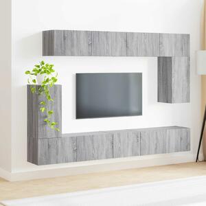 VidaXL TV szekrény garnitúra 5 pcs Szürke Sonoma Faanyag