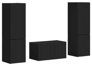 VidaXL 3 pcs Fekete