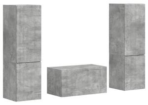 VidaXL 3 pcs Beton Szürke