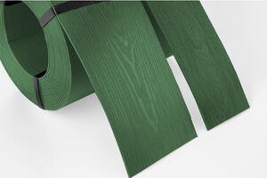 Fa hatású műanyag ágyásszegély tekercsben 10m x 13cm x 2,8mm, zöld
