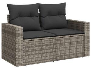Polyrattan Kerti Ülőgarnitúra - 6 részes - Szürke