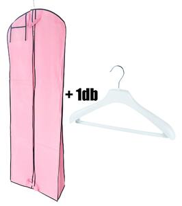 Pink Alkalmi Ruhazsák Fekete Szegéllyel + 1db Fehér Vállfa